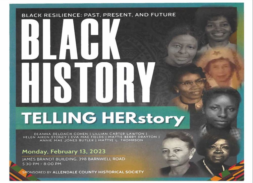Black History Program February 13, 2023 at James Brandt Building 398 Barnwell Road  from 5:30 pm to 8:00 pm