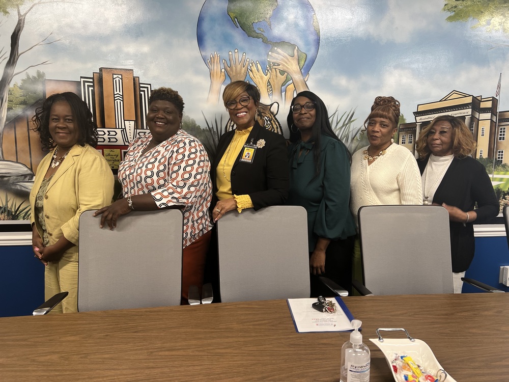 New Board Members left to right Aretha Grant Chasity Meyer Dr. Margaret Gilmore Katrina Youmans Catherine Russell and Hazel Perry
