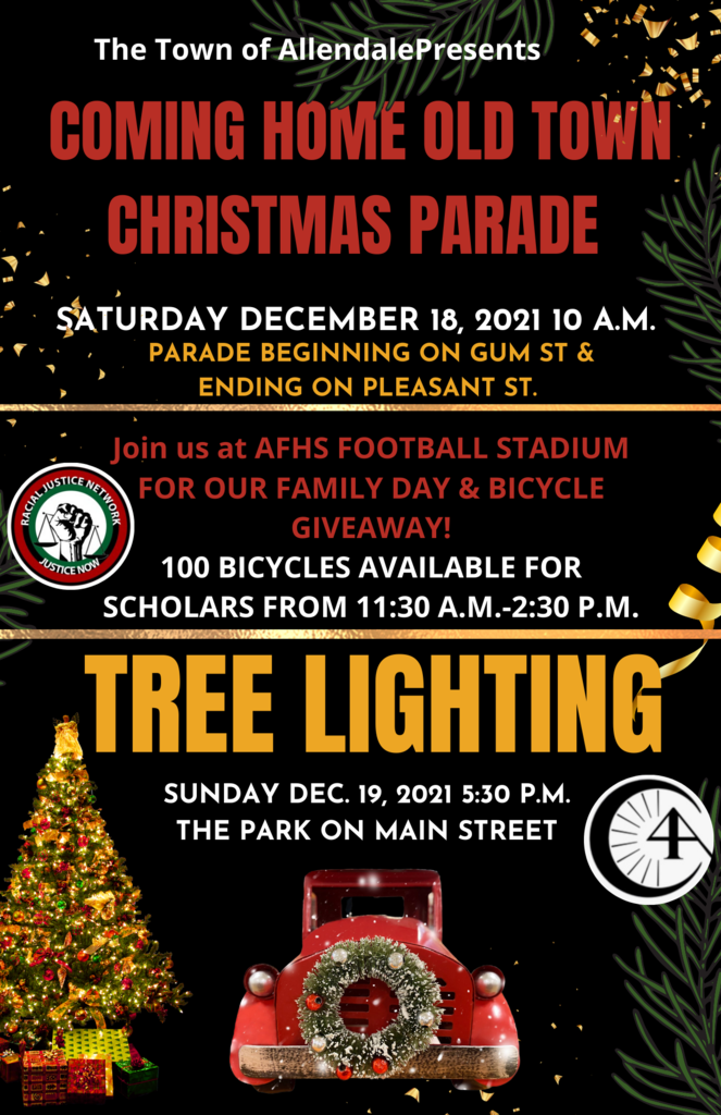 parade, bikes, tree lighting